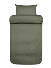 Last inn bildet i Galleri-visningsprogrammet, Høie | Harmoni | Sengesett i steinvasket sateng | Dempet grønn