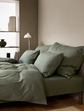 Last inn bildet i Galleri-visningsprogrammet, Høie | Harmoni | Sengesett i steinvasket sateng | Dempet grønn